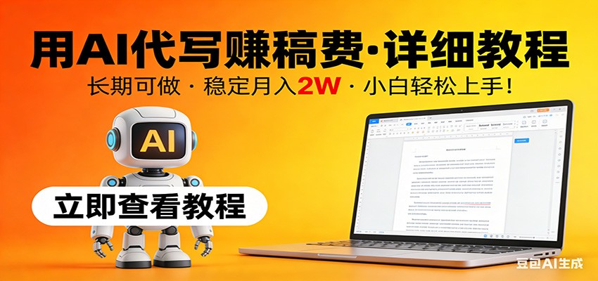 用AI代写赚稿费,详细教程,长期可做,稳定月入2W,小白轻松上手!-识享社