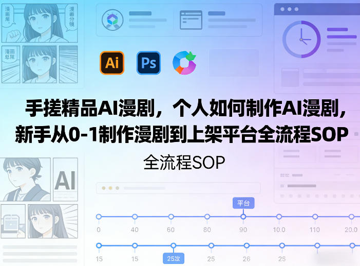 手搓精品AI漫剧,个人如何制作AI漫剧,新手从0-1制作漫剧到上架平台全流程SOP-识享社