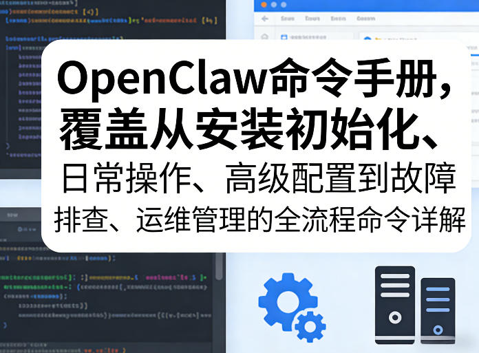 OpenClaw命令手册,覆盖从安装初始化、日常操作、高级配置到故障排查、运维管理的全流程命令详解-识享社