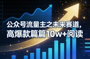 公众号流量主之未来赛道，高爆款篇篇10w+阅读-识享社