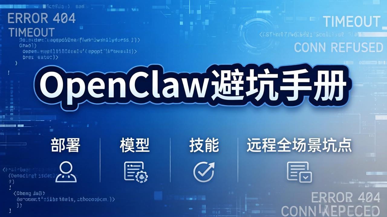 OpenClaw避坑手册:部署+模型+技能+远程全场景坑点,一次性给你说全,少走弯路-识享社