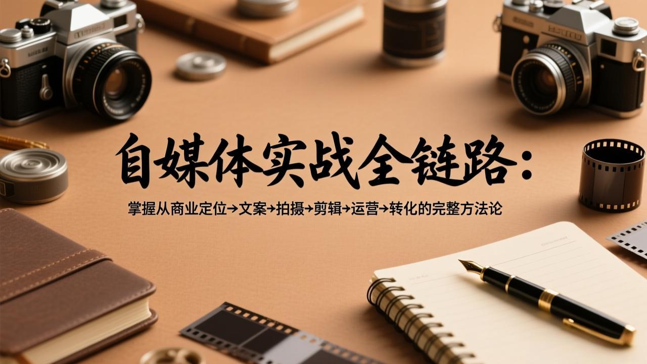 自媒体实战全链路:掌握从商业定位→文案→拍摄→剪辑→运营→转化的完整方法论-识享社