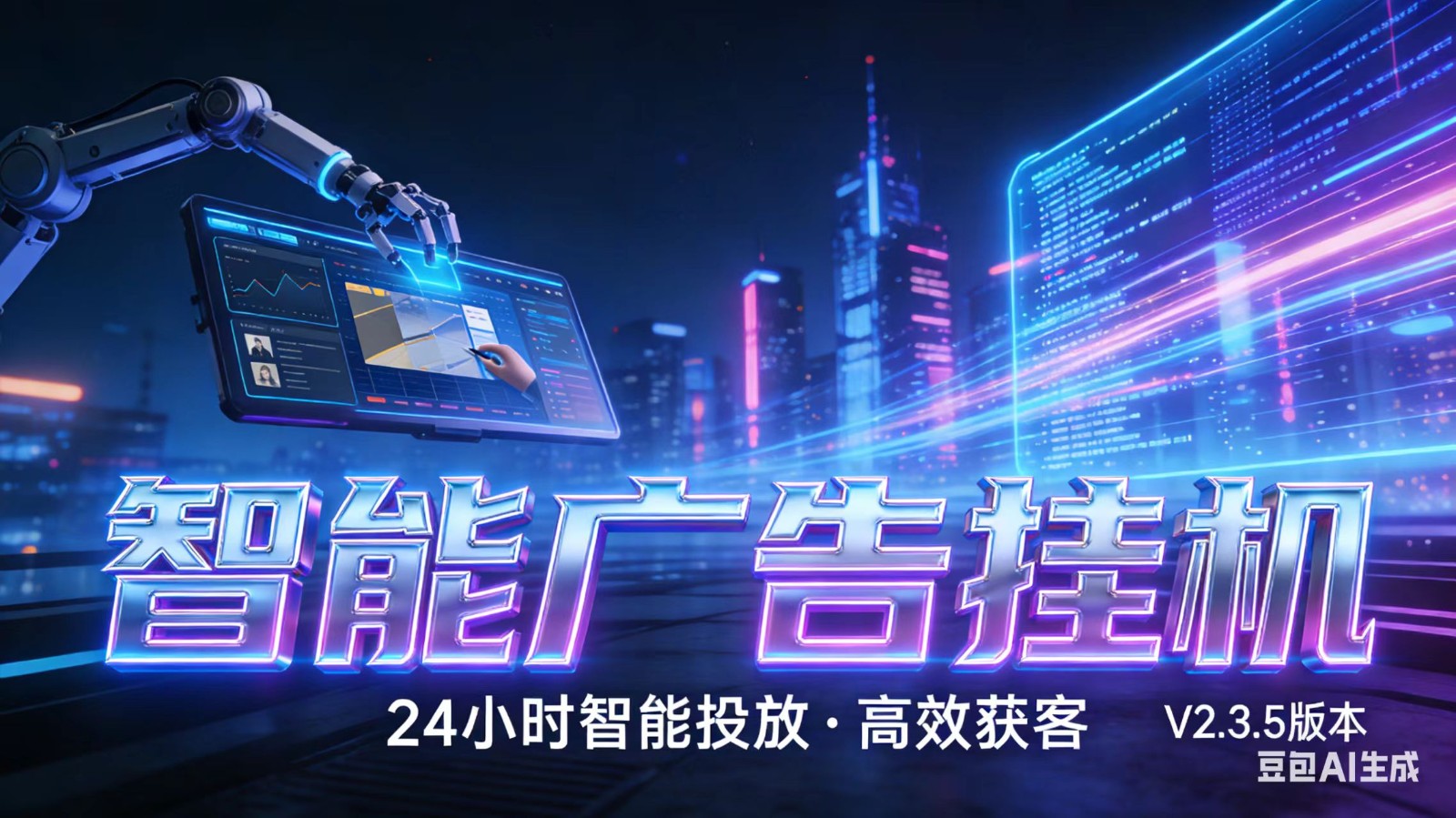 AI 广告云挂机 · 全域流量变现平台-识享社