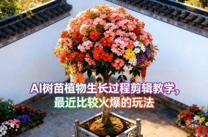 AI树苗植物生长过程剪辑教学，最近比较火爆的玩法-识享社