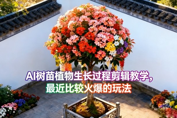 AI树苗植物生长过程剪辑教学,最近比较火爆的玩法-识享社