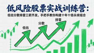 低风险股票实战训练营:低估分散排雷三箭齐发,手把手教你构建十年十倍永续组合-识享社