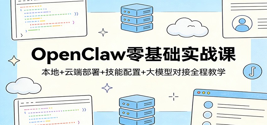 图片[1]-OpenClaw零基础实战课：本地+云端部署+技能配置+大模型对接全程教学-识享社