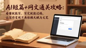 AI短篇+网文通关攻略:看懂就能写、写完就能过稿,让写作变现不再依赖天赋与文笔-识享社