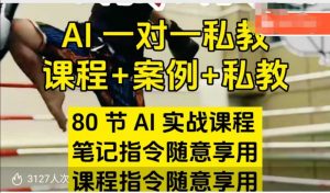 AI指令实战课，课程+案例，80节AI实战课程，笔记指令随意享用，课程指令随意享用(更新26年3月)-识享社