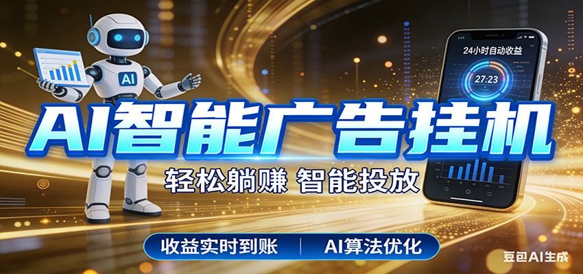 图片[1]-智能广告挂机新时代，利用碎片化时间实现稳定被动收益，AI帮你持续盈利-识享社