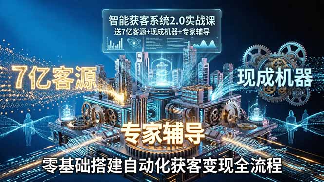 智能获客系统2.0实战课:送7亿客源+现成机器+专家辅导,零基础搭建自动化获客变现全流程-识享社