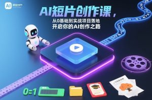AI短片创作课，从0基础到实战项目落地，开启你的AI创作之路(更新0411)-识享社