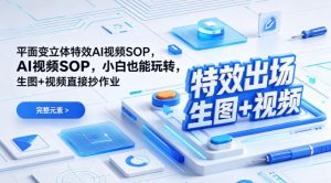 (特效出场)平面变立体特效AI视频SOP，小白也能玩转，生图+视频直接抄作业-识享社