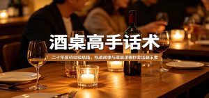 酒桌高手话术：二十年接待经验总结，吃透规律与底层逻辑秒变话题王者-识享社