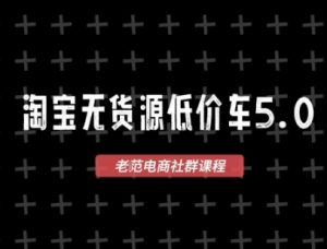 淘宝无货源价车5.0，​2026最新VIP淘宝无货源课程，1688代发，蓝海选品，零成本创业首选(更新26年4月)-识享社