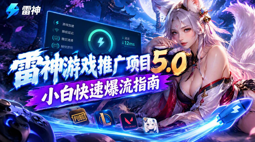 雷神游戏推广项目5.0-小白快速爆流指南,最的好一天收益就1K+-识享社