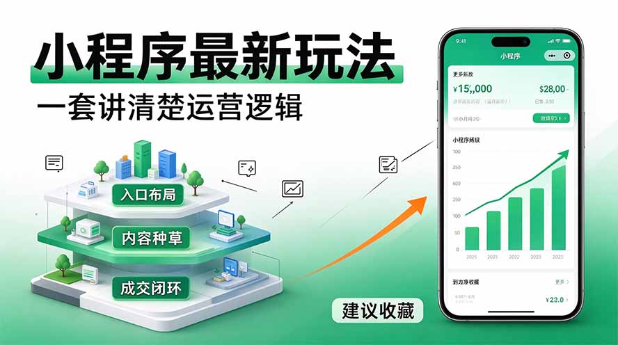 微信小程序最新玩法 四种收益来源,单日收入400+-识享社