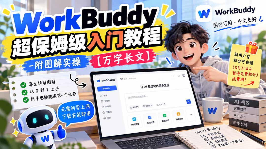 WorkBuddy 超保姆级入门教程-附图解实操 【万字长文】-识享社