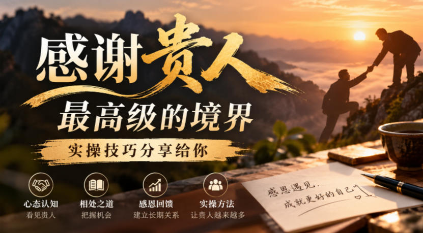 某公众号付费文章:感谢贵人最高级的境界,实操技巧分享给你-识享社