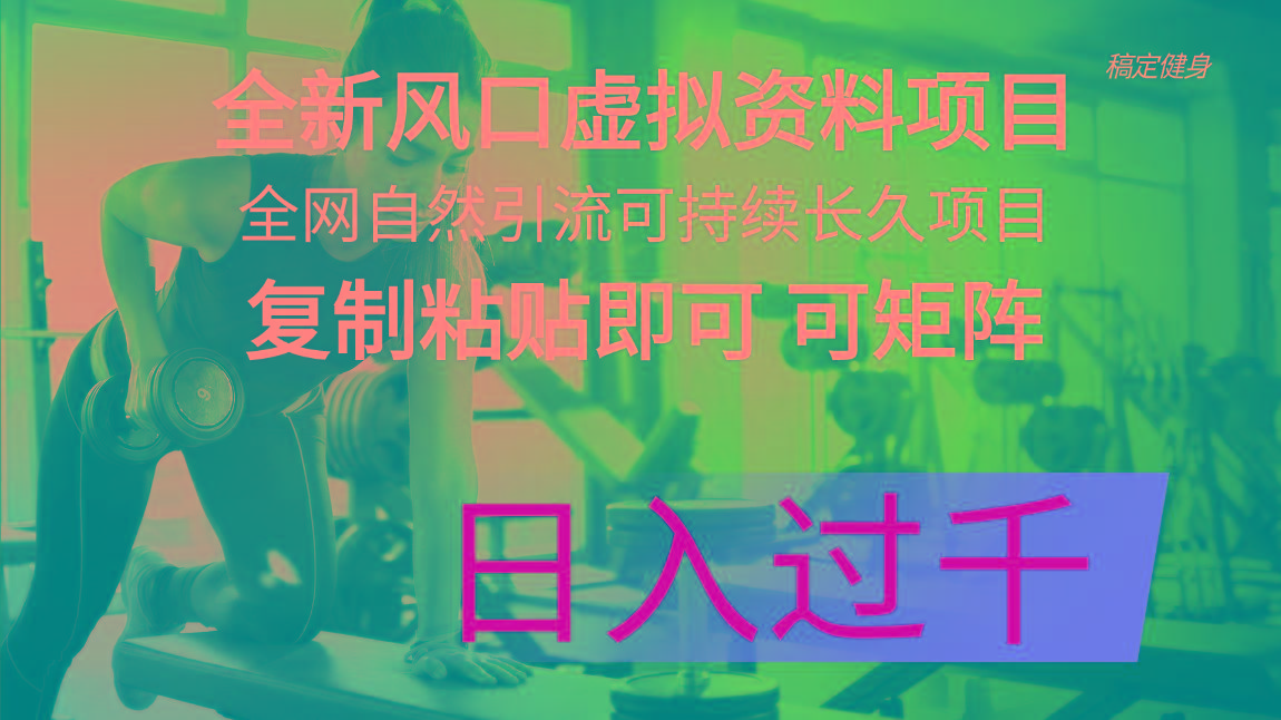 全新风口虚拟资料项目 全网自然引流可持续长久项目 复制粘贴即可可矩阵...-识享社