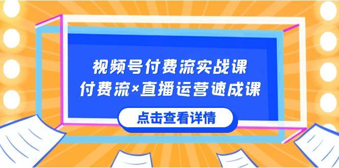 视频号付费流实战课,付费流×直播运营速成课,让你快速掌握视频号核心运营技能-识享社
