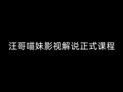 汪哥影视解说正式课程：剪映/PR教学/视解说剪辑5大黄金法则/全流程剪辑7把利器等等-识享社