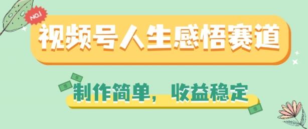 视频号人生感悟赛道,制作简单,收益稳定【揭秘】-识享社