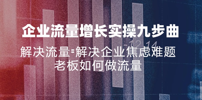 企业流量增长实战九步曲,解决流量=解决企业焦虑难题,老板如何做流量-识享社