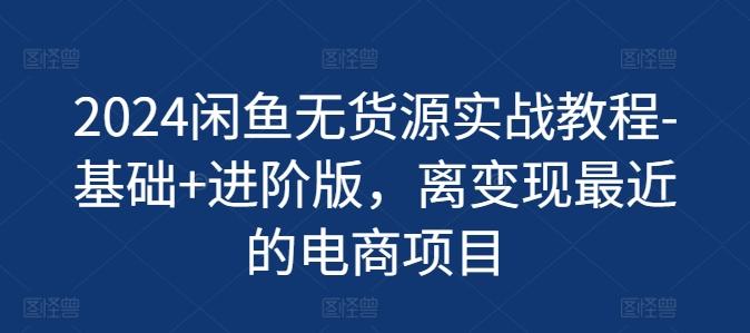 2024闲鱼无货源实战教程-基础+进阶版，离变现最近的电商项目-识享社
