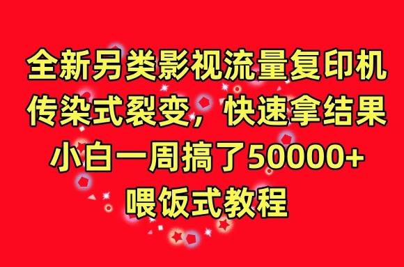 全新另类影视流量复印机，传染式裂变，快速拿结果，小白一周搞了50000+，喂饭式教程【揭秘】-识享社