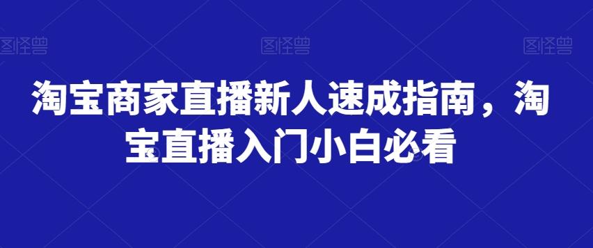 淘宝商家直播新人速成指南,淘宝直播入门小白必看-识享社