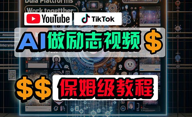 利用AI制作励志视频,在YouTube和TikTok赚钱,小白可做(附工具-识享社