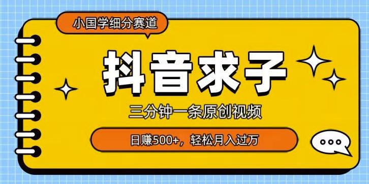 小国学细分赛道，三分钟一条原创视频，日赚500+，可矩阵复制-识享社