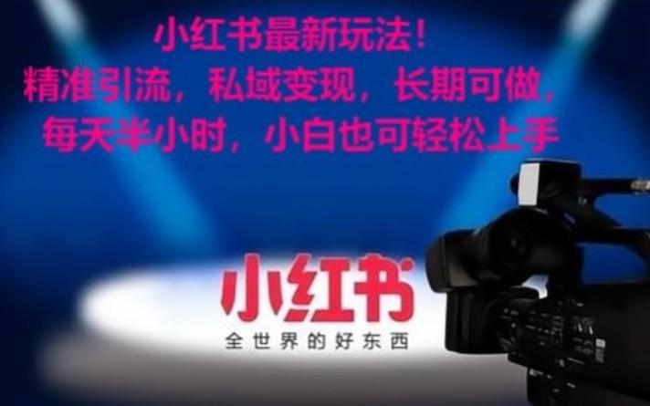 小红书最新玩法！精准引流，私域变现，长期可做，每天半小时，小白也可轻松上手-识享社