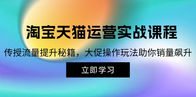 淘宝&天猫运营实战课程，传授流量提升秘籍，大促操作玩法助你销量飙升-识享社