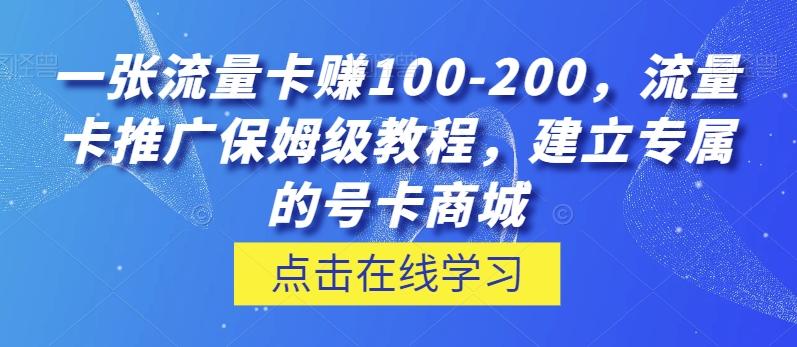 一张流量卡赚100-200，流量卡推广保姆级教程，建立专属的号卡商城-识享社