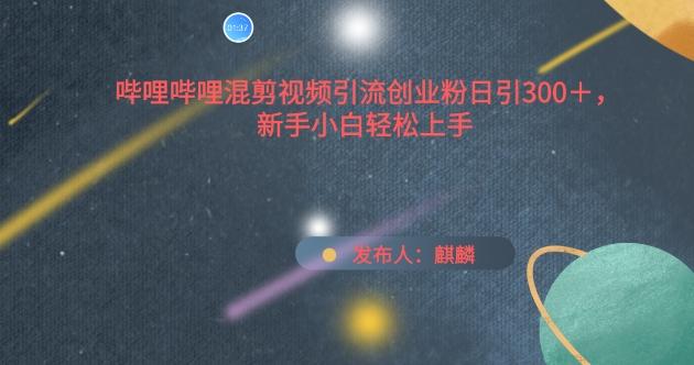哔哩哔哩混剪视频引流创业粉日引300+，新手小白轻松上手【揭秘】-识享社