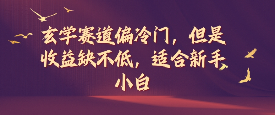玄学赛道偏冷门，但是收益缺不低，适合新手小白【揭秘】-识享社