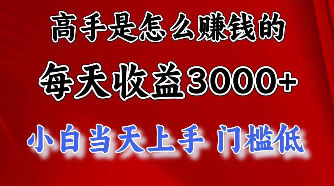 高手是怎么赚钱的，一天收益3000+，闷声发财项目，不是一般人能看懂的-识享社