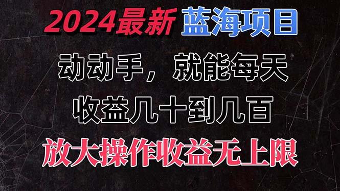 有手就行的2024全新蓝海项目，每天1小时收益几十到几百，可放大操作收…-识享社