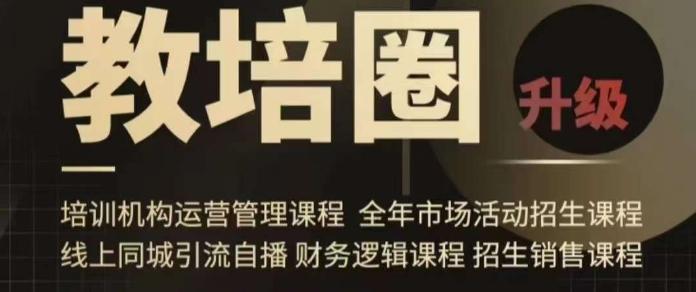 旺仔爸爸教培圈课程(运营／管理／招生／引流全套课程)，同城引流自播方案-识享社