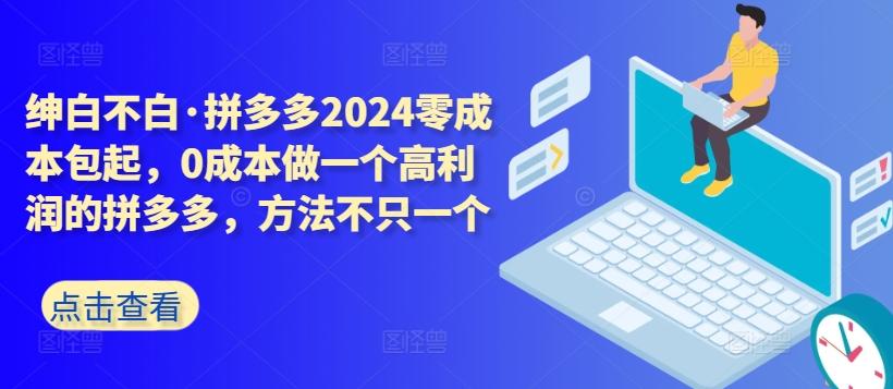 拼多多2024零成本包起，0成本做一个高利润的拼多多，方法不只一个-识享社