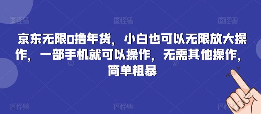 京东无限0撸年货，小白也可以无限放大操作，一部手机就可以操作，无需其他操作，简单粗暴-识享社