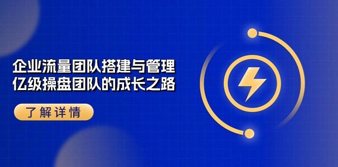 企业 流量团队-搭建与管理，亿级 操盘团队的成长之路(28节课-识享社