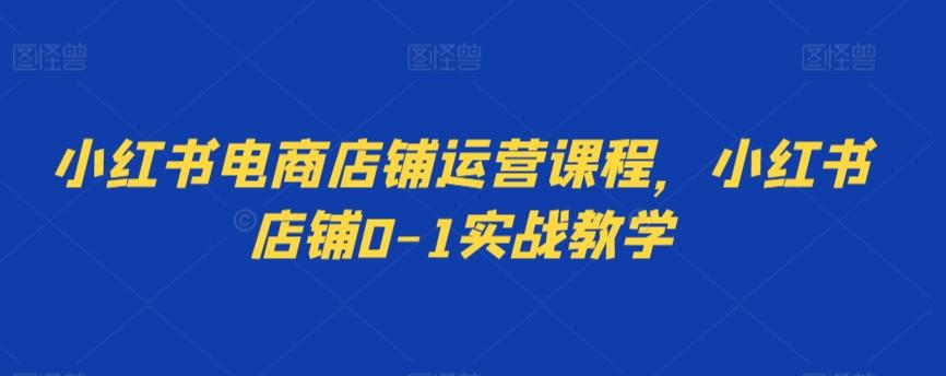 小红书电商店铺运营课程，小红书店铺0-1实战教学-识享社