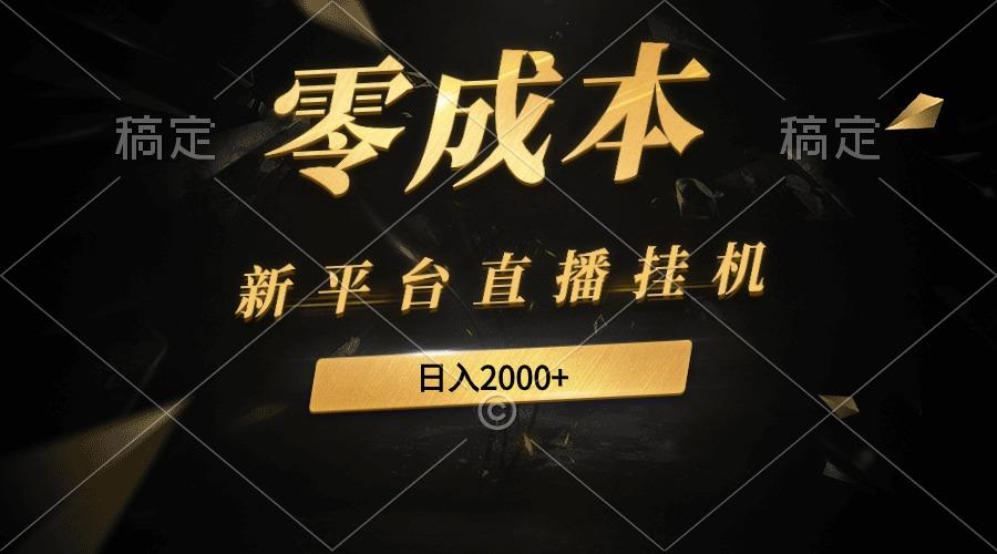 (9841期)新平台直播挂机最新玩法，0成本，不违规，日入2000+-识享社