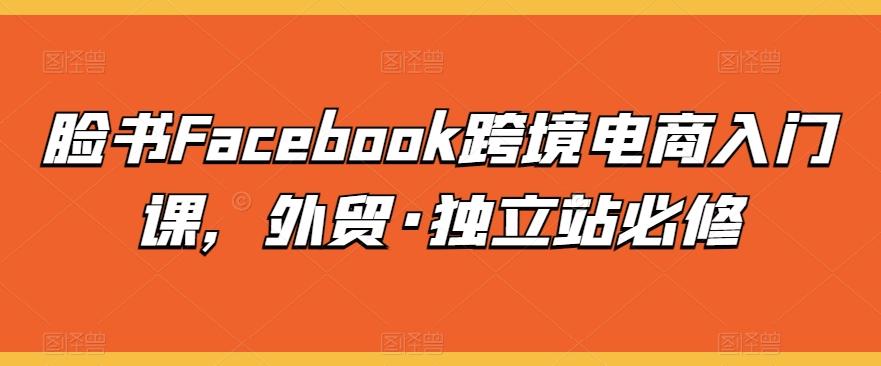 脸书Facebook跨境电商入门课，外贸·独立站必修-识享社