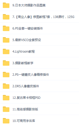 某宝买的杂乱PS LR教程预设摄影-识享社