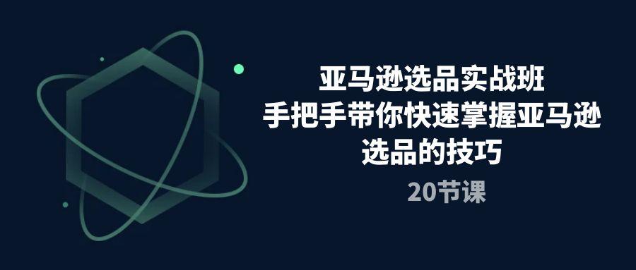 亚马逊选品实战班，手把手带你快速掌握亚马逊选品的技巧(20节课-识享社