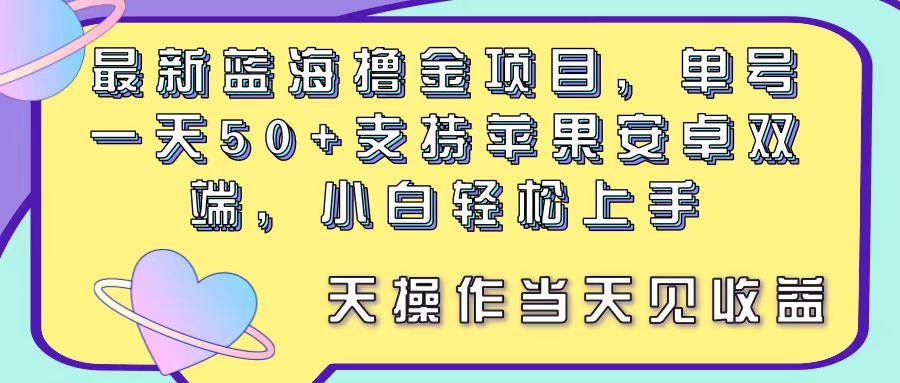 最新蓝海撸金项目，单号一天50+， 支持苹果安卓双端，小白轻松上手 当…-识享社